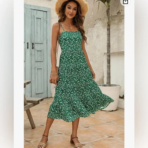 midi green summer dress Elegant Two Piece Mint Green Jewel Sleeveless A-line Floral Long Prom –  kateprom main image 0